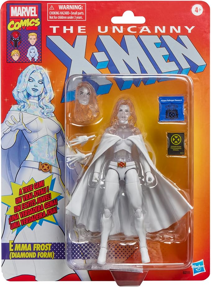 The Hasbro Marvel Legends Series Uncanny X-Men Emma Frost (Diamond Form) 6 Inch Action Figure