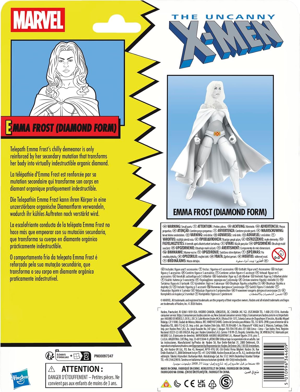 The Hasbro Marvel Legends Series Uncanny X-Men Emma Frost (Diamond Form) 6 Inch Action Figure
