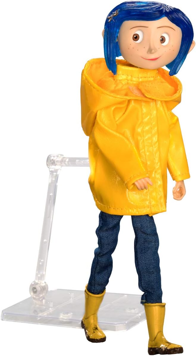 NECA Coraline in Raincoat Bendy Doll, a 7-inch Possible Figure