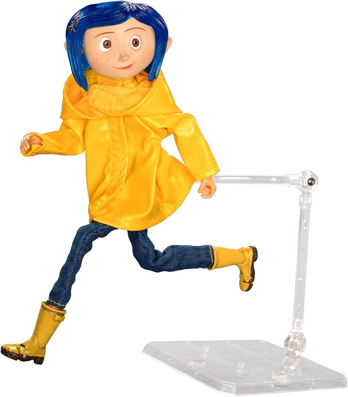 NECA Coraline in Raincoat Bendy Doll, a 7-inch Possible Figure