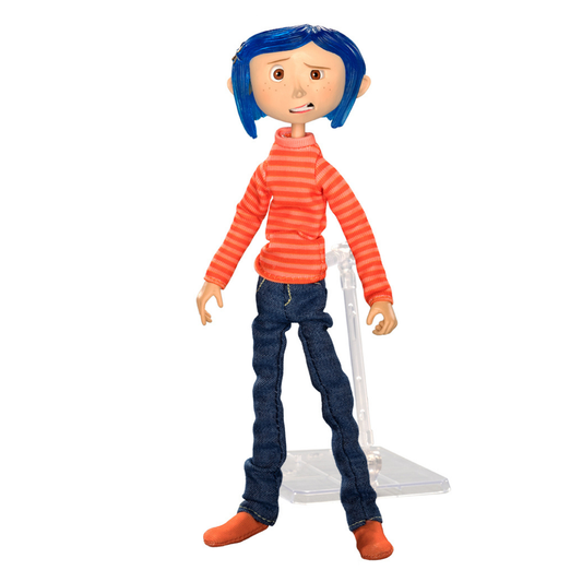 NECA - Coraline – Articulated Figure – Coraline in Striped Shirt and Jeans