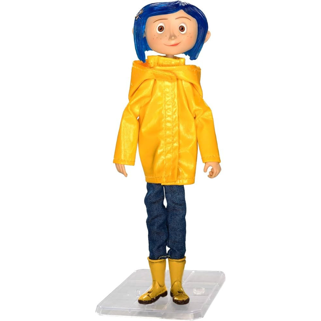 NECA Coraline in Raincoat Bendy Doll, a 7-inch Possible Figure