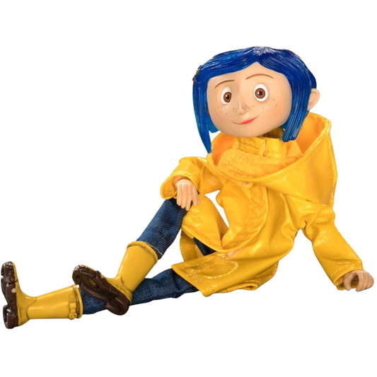 NECA Coraline in Raincoat Bendy Doll, a 7-inch Possible Figure