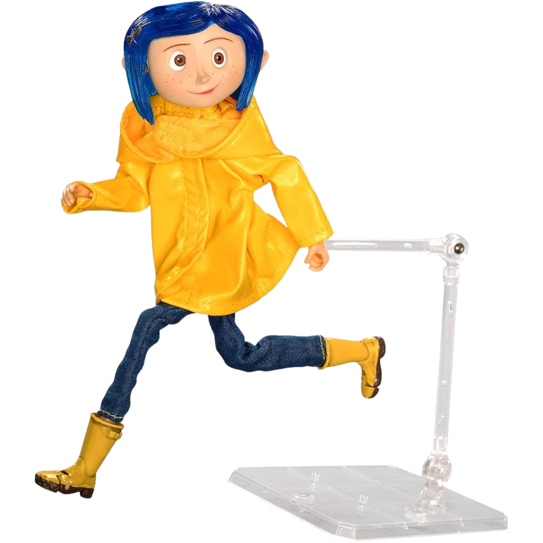 NECA Coraline in Raincoat Bendy Doll, a 7-inch Possible Figure