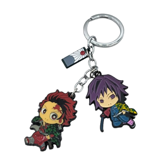 Tanjiro & Giyu Keychain (Metal)