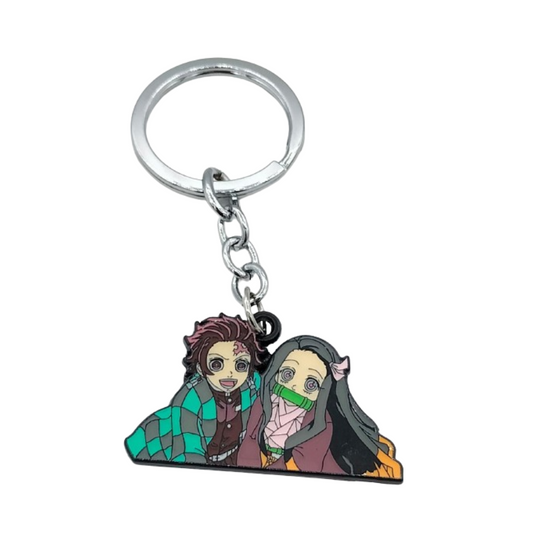 Nezuko And Tanjiro Keychain (Metal)