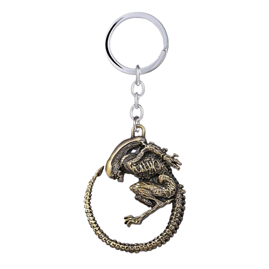 Xenomorph Bronze Metal Keychain (Alien VS Predator)