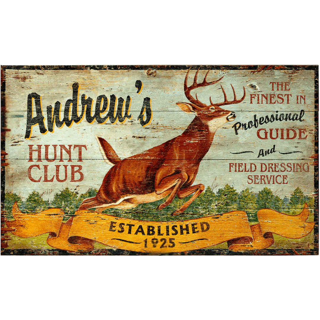 Andrew’s Hunt Club Vintage Ad Tin Poster (30cm x 40cm)