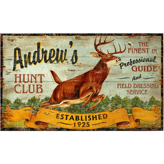 Andrew’s Hunt Club Vintage Ad Tin Poster (30cm x 40cm)