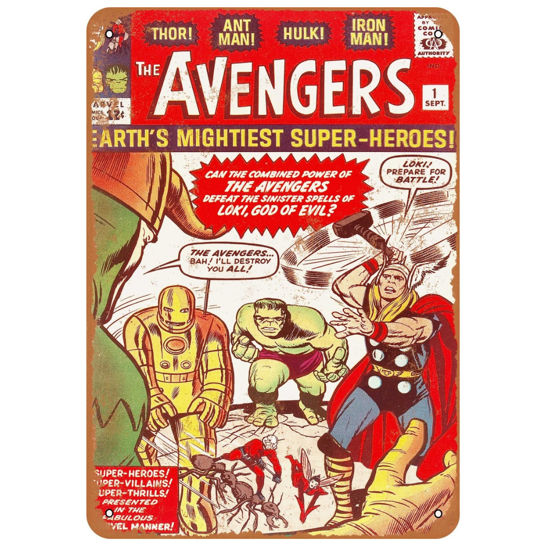 Avengers Comic #1 Tin Poster (30x40cm)