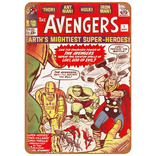 Avengers Comic #1 Tin Poster (30x40cm)