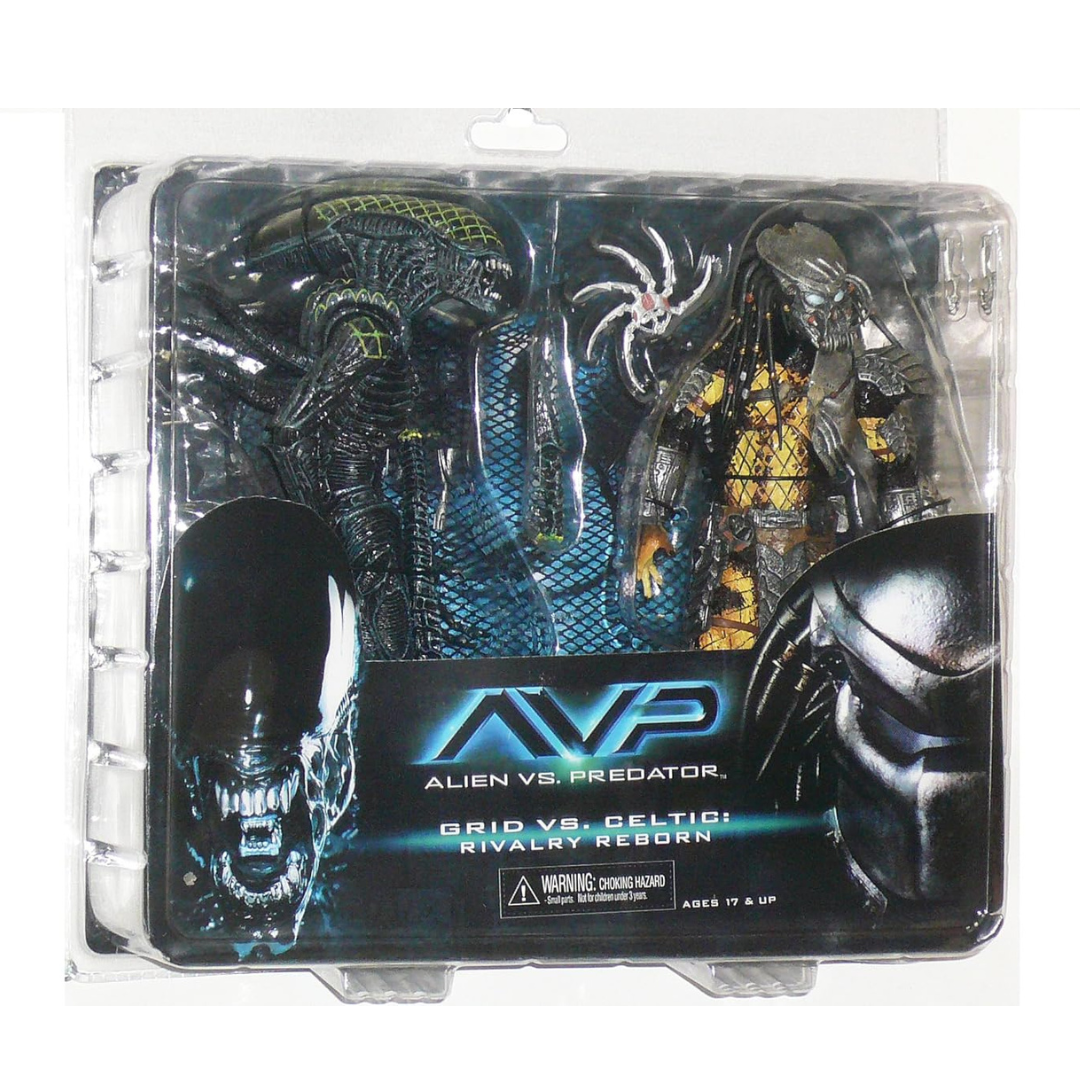 NECA (Alien vs. Predator) Battle Damaged Grid Vs. Celtic Predator: Rivalry Reborn Action Figure