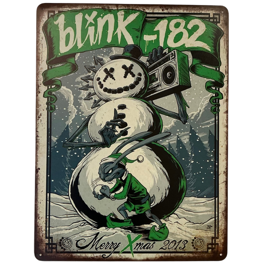 Blink-182 Merry Xmas 2013 Limited Edition Tin Metal Poster (40cm x 30cm)