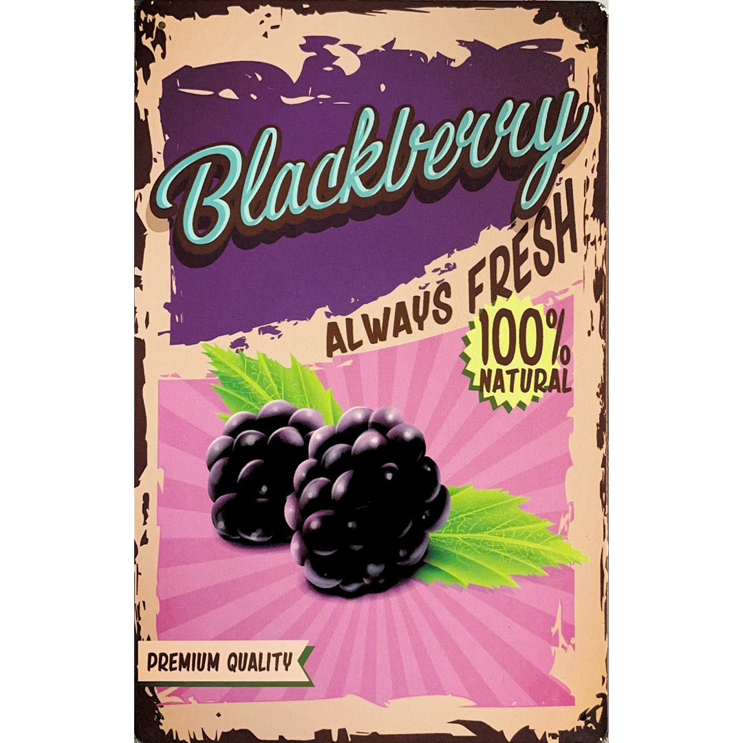 Fruits and Vegetables Tin Poster (20x30cm)