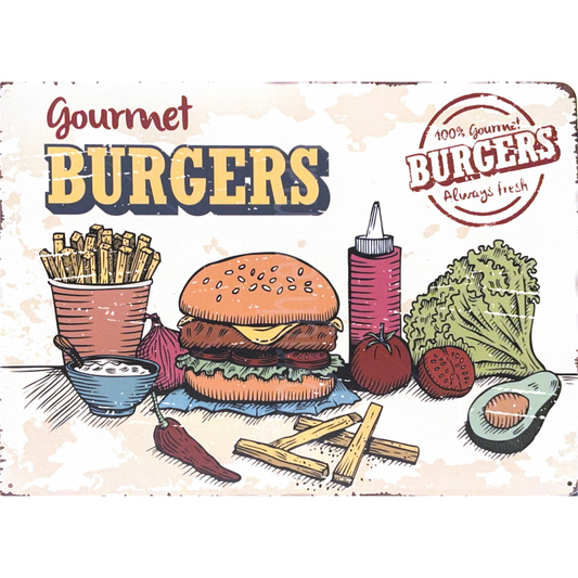 Gourmet Burger Tin Poster (30x40cm)