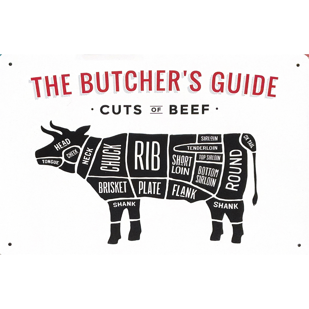 Butcher's Guide Tin Poster (20x30cm)