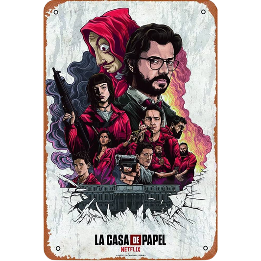 La Casa De Papel Tin Metal Poster (20cm x 30cm)