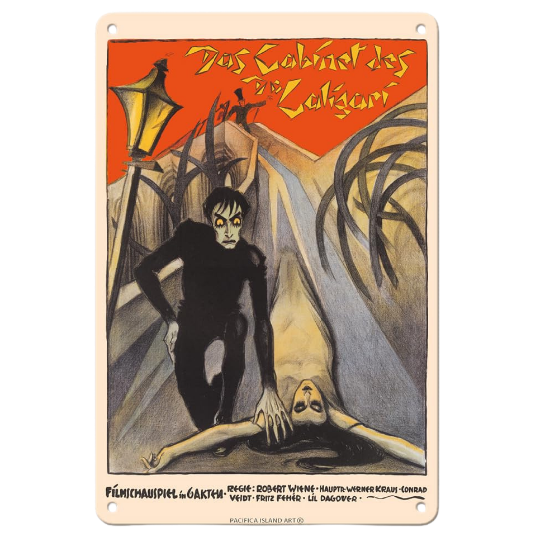 The Cabinet of Dr. Caligari 1920 Silent Film Tin Poster (30x40cm)