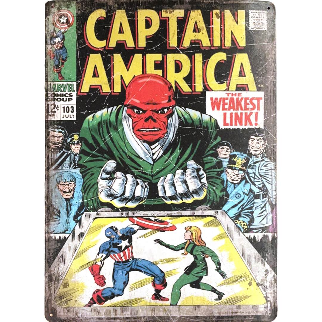 Captain America Comic #103 Tin Poster (30x40cm)