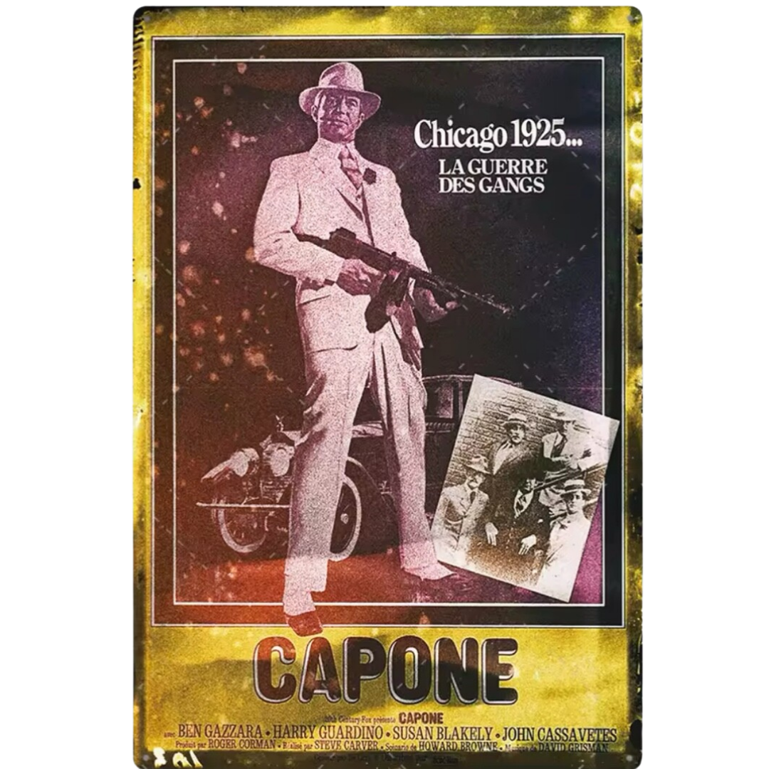 Capone 1975 Film Tin Poster (20x30cm)