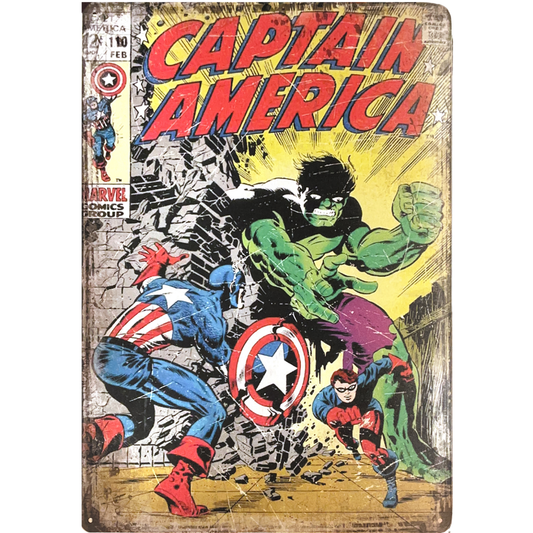 Captain America Comic #110 Tin Poster (30x40cm)