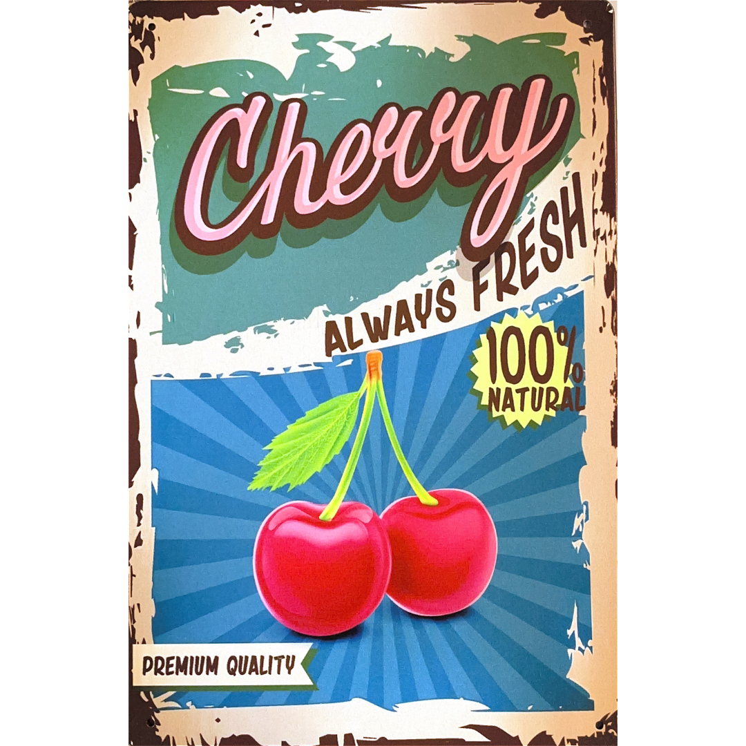 Fruits and Vegetables Tin Poster (20x30cm)