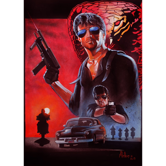 Sylvester Stallone - Cobra 1986 Tin Poster (20cm x 30cm)