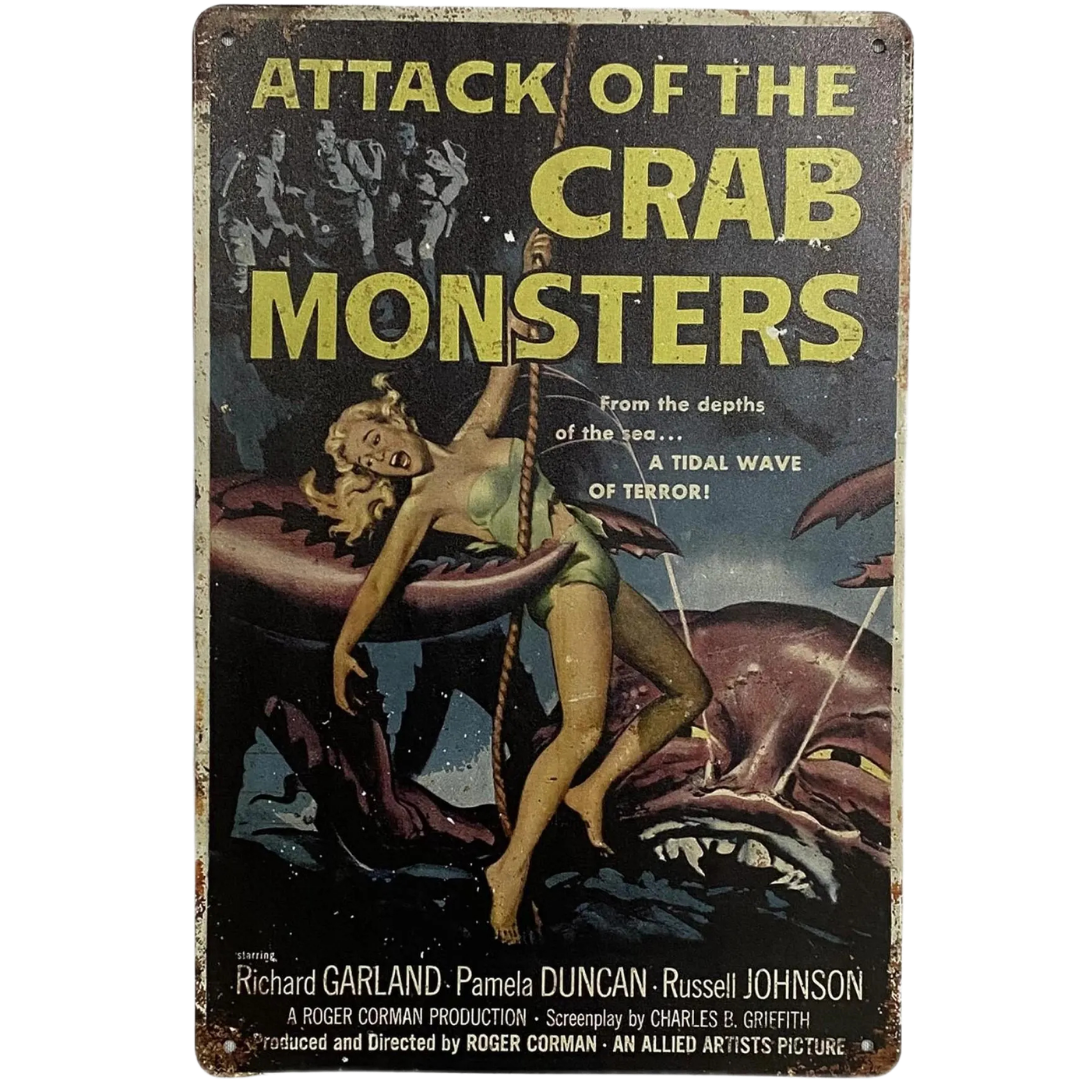 Attack of the Crab Monsters 1057 Vintage Movie Tin Poster (30x40cm)
