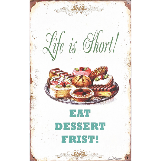 Dessert Tin Metal Poster (20cm x 30cm)