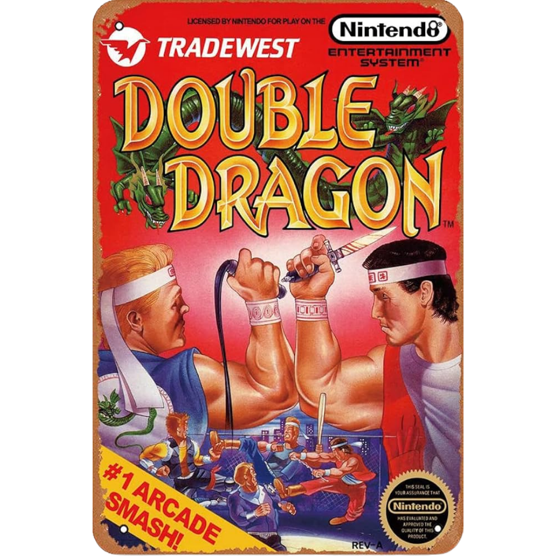 Nintendo Double Dragon Tin Poster (30 x 40cm)
