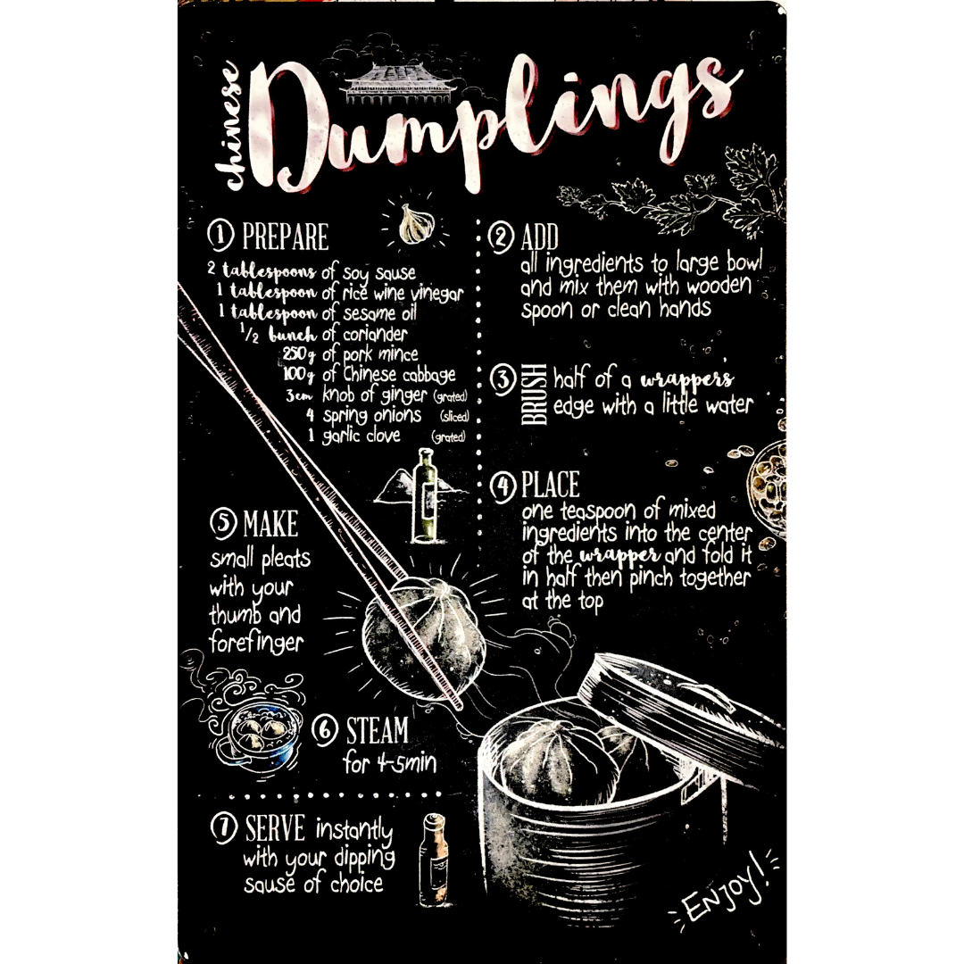 Dumplings Tin Poster (20x30cm)