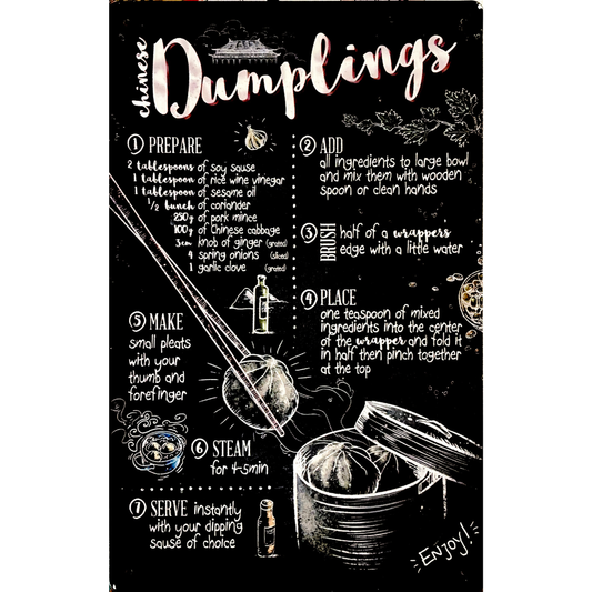 Dumplings Tin Poster (20x30cm)