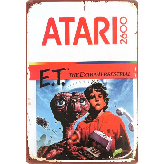 E.T. the Extra-Terrestrial Video Game Tin Poster (30x40cm)