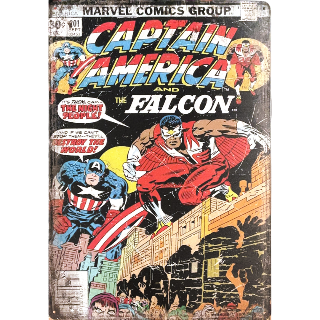 Captain America and The Falcon Comic #201 Tin Poster (30x40cm)