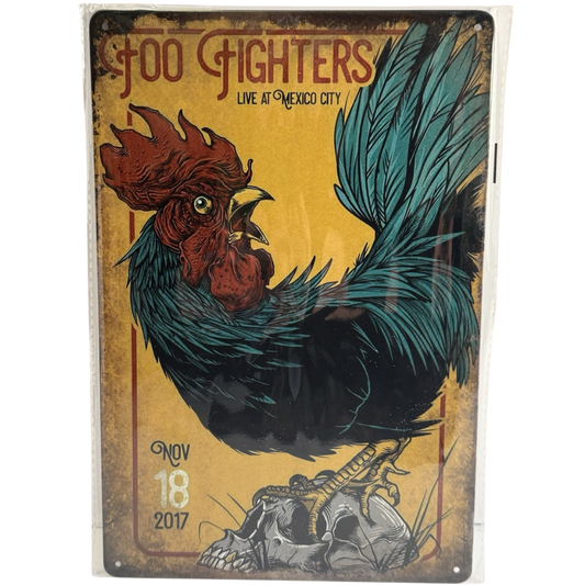 Foo Fighters Live 2017 Tour Mexico City Tin Metal Poster (40cm x 30cm)