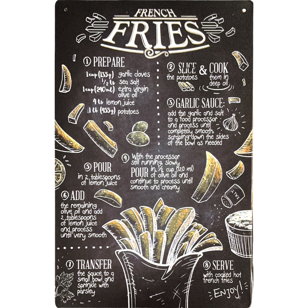 French Fries Tin Poster (20x30cm)