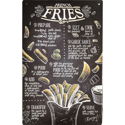 French Fries Tin Poster (20x30cm)