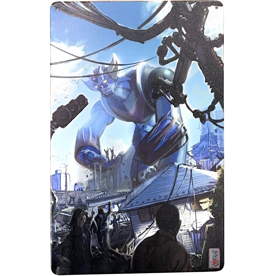 Grendizer Saving People Tin Poster (30x20cm)