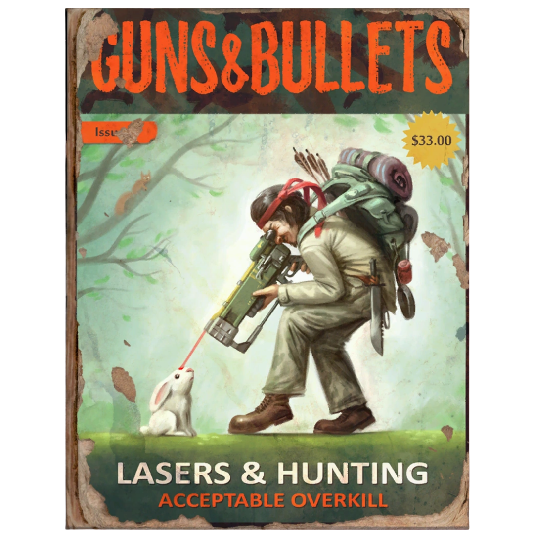 Guns and Bullets Tin Poster (20cm x 30cm)