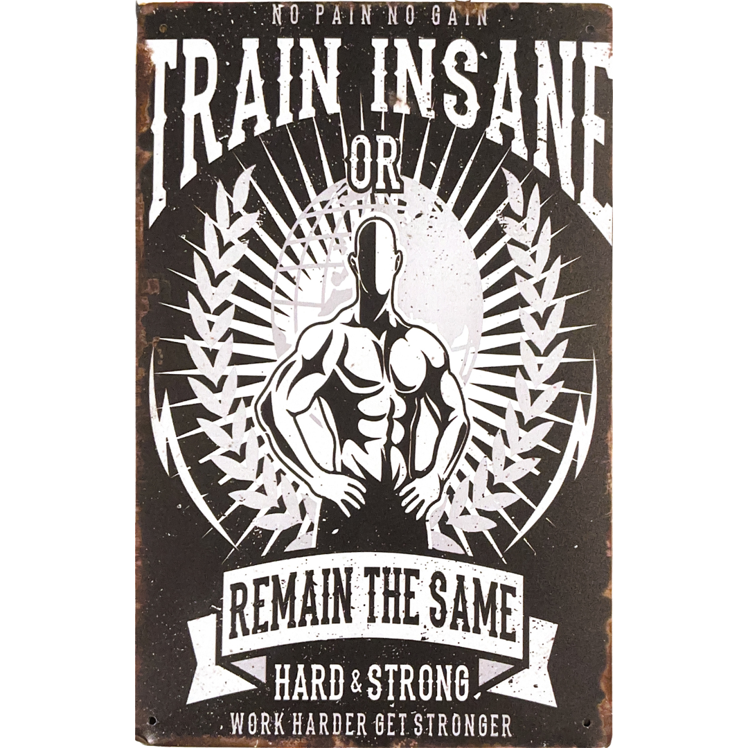 Train Insane Tin Poster (20x30cm)