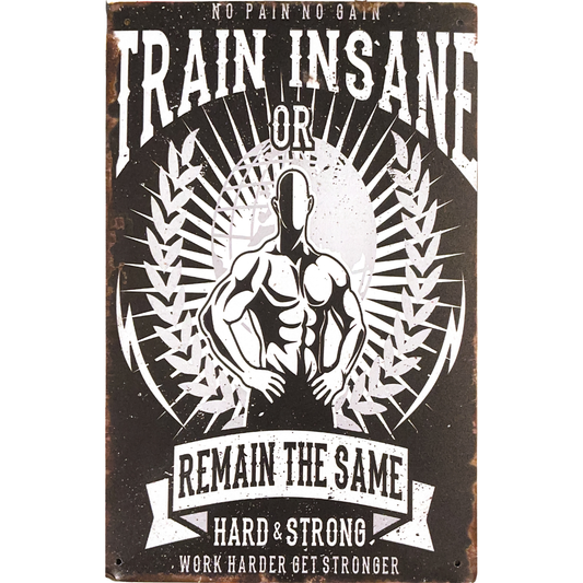 Train Insane Tin Poster (20x30cm)