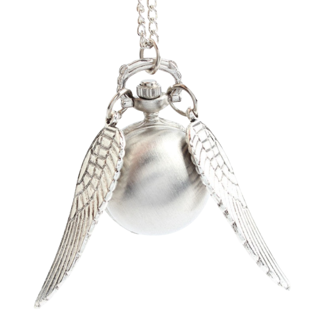 Golden Snitch Watch Necklace in Silver (Harry Potter)