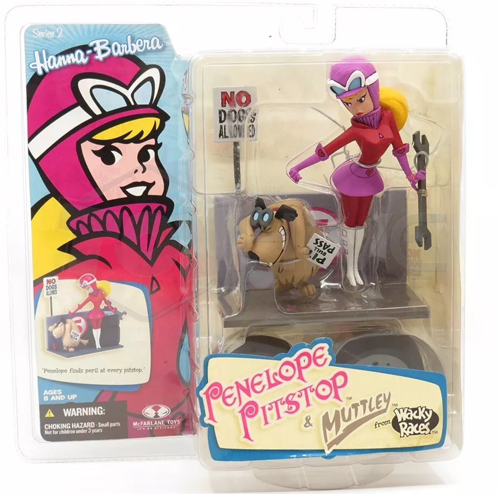 McFarlane Toys Hanna-Barbera Series 2 Penelope Pitstop and Muttley