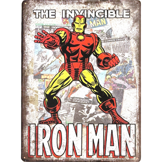 The Invincible Iron Man Comic Splash Cover Tin Poster (30x40cm)