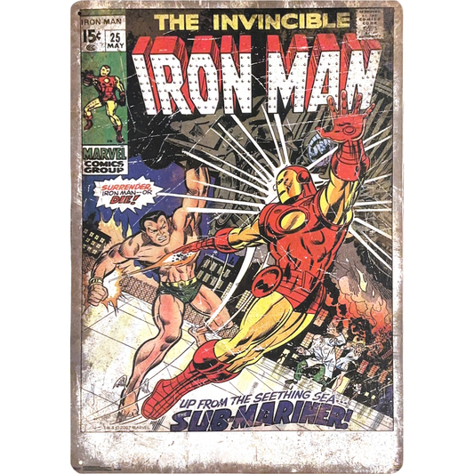 Invincible Iron Man Comic UP FROM THE SEETHING SEA Tin Poster (30x40cm)