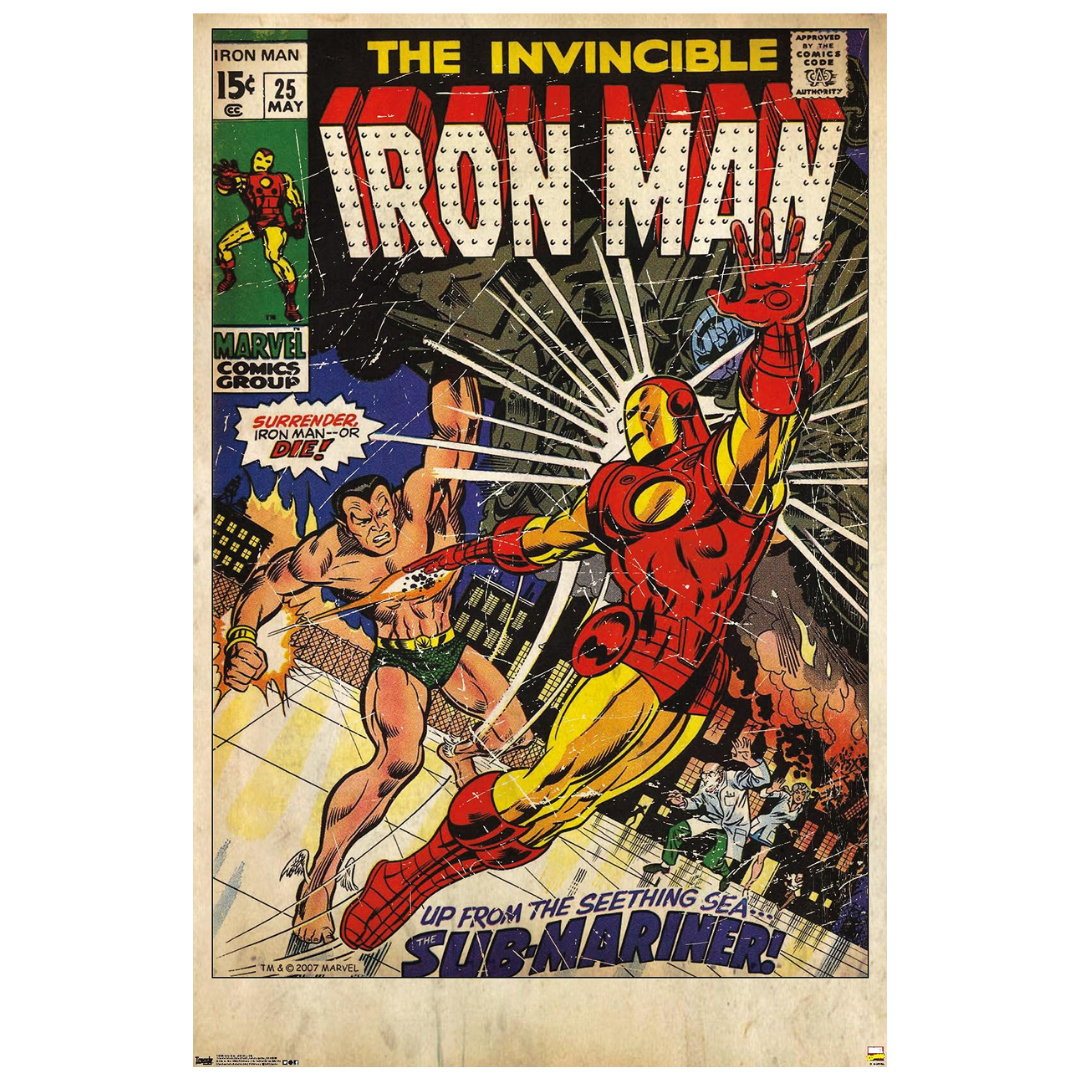Invincible Iron Man Comic #25 Tin Poster (30x40cm)