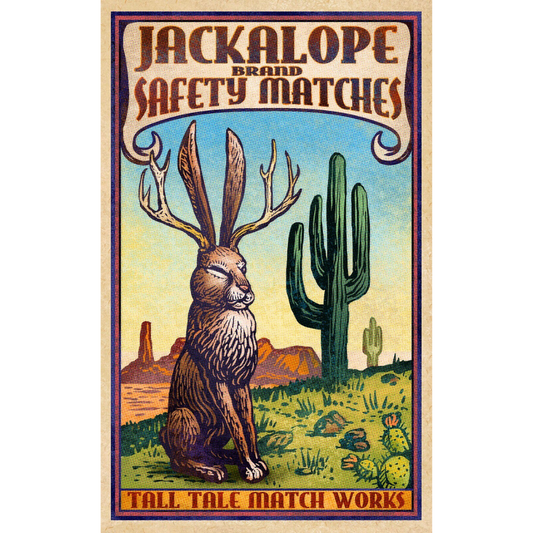 Jackalope Safety Matches Tin Poster (20cm x 30cm)