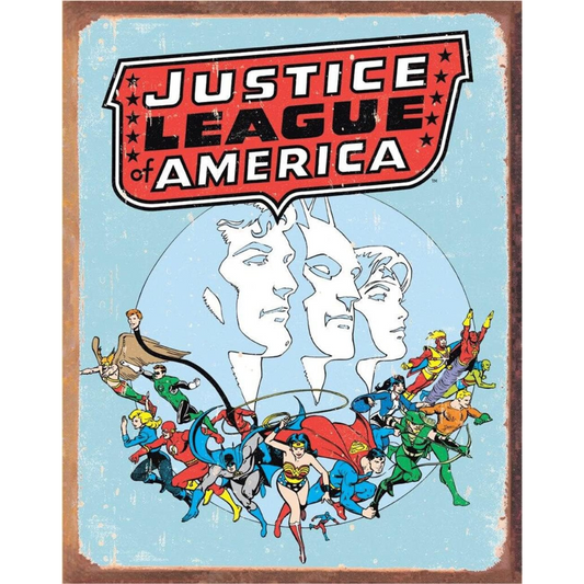 Justice League America Retro Metal Tin Poster (40cm x 30cm)