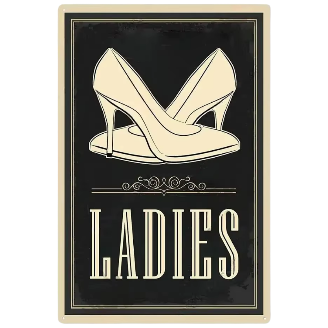 Ladies Sign Vintage Tin Poster (20cm x 30cm)