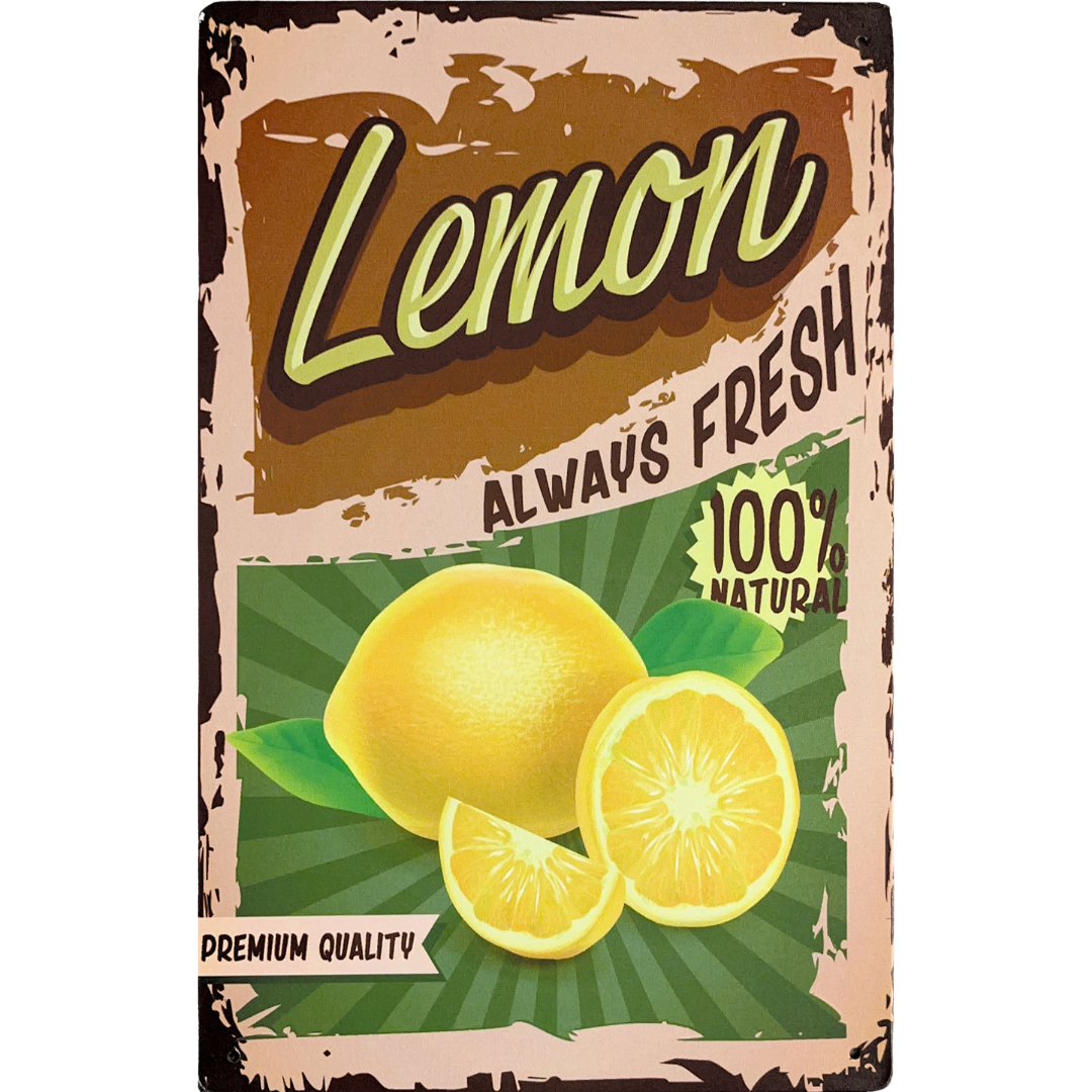 Fruits and Vegetables Tin Poster (20x30cm)